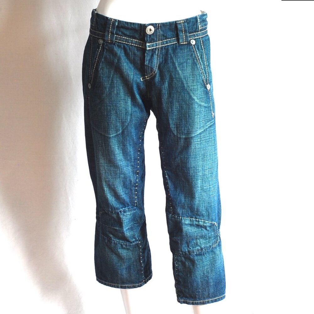 Marithe Francois Girbaud Denim Capris With Stitch Detail - Italy